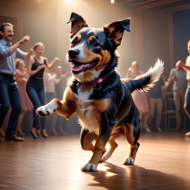 Foto de un perro bailarín