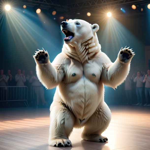 Imagen de un oso polar bailarín