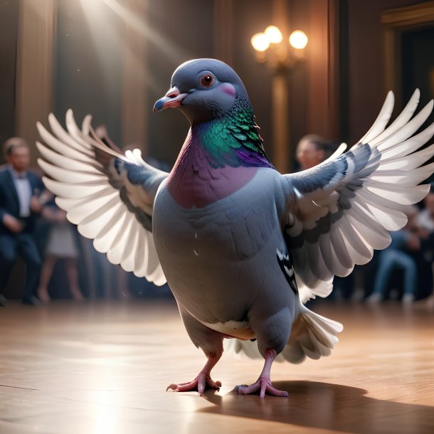 Picture of a dancing pigeon