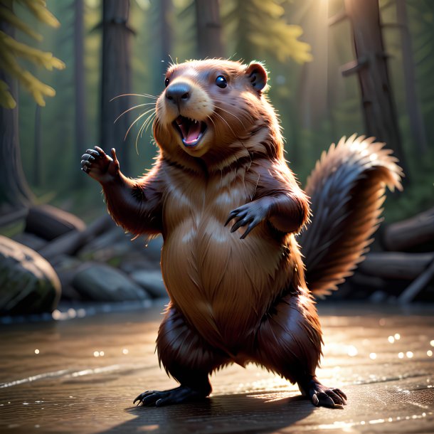 Picture of a dancing beaver
