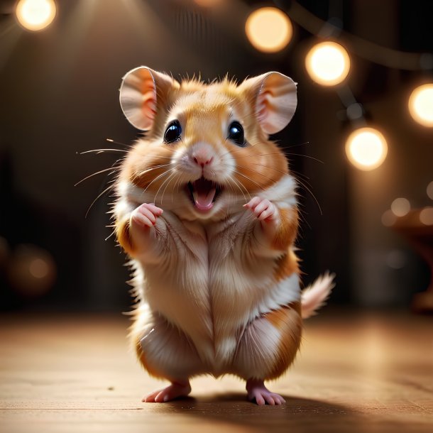 Imagem de um hamster dançando