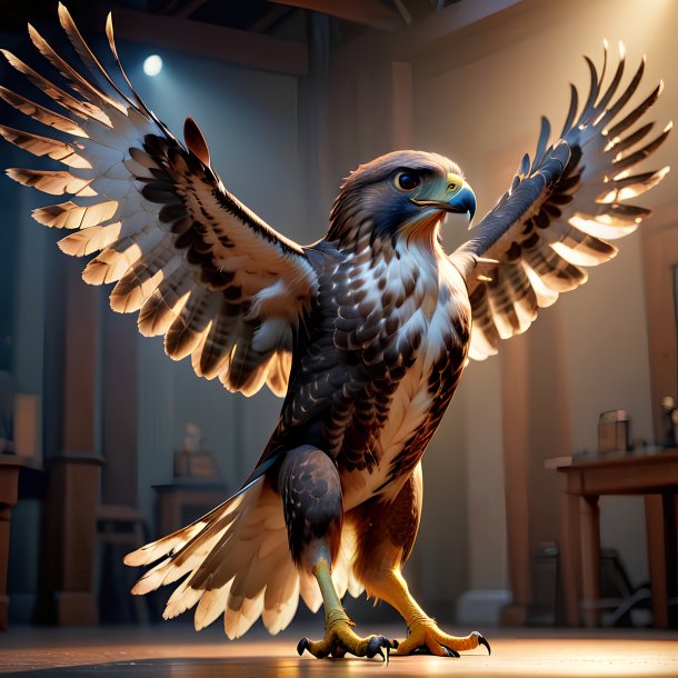 Picture of a dancing hawk