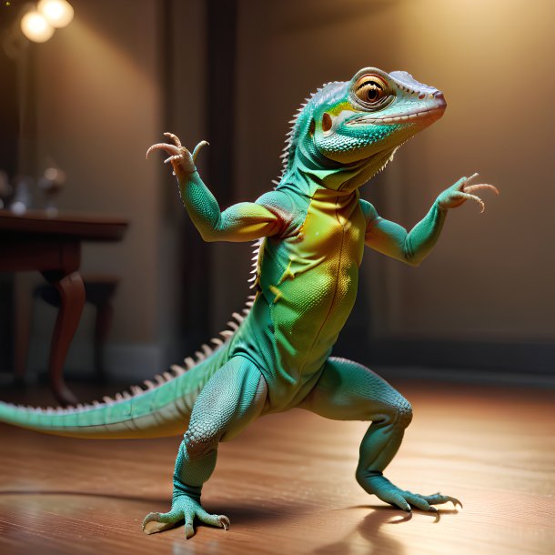 Foto de un lagarto bailarín