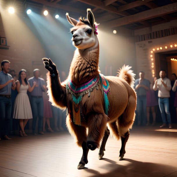 Picture of a dancing llama