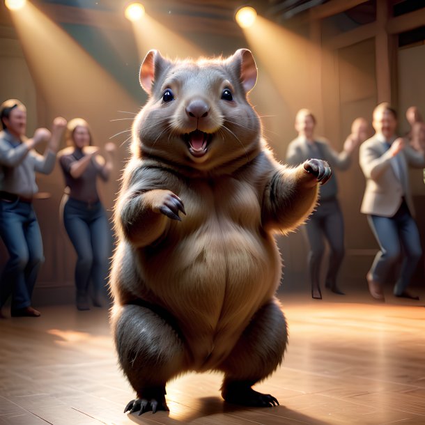 Imagen de un wombat bailarín