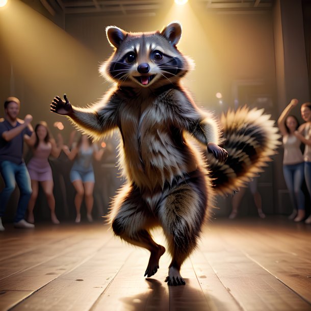 Picture of a dancing raccoon