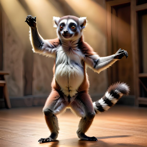 Picture of a dancing lemur