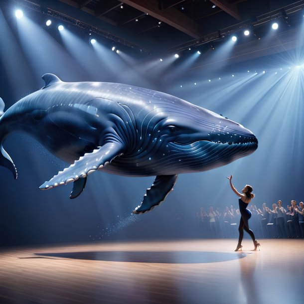 Picture of a dancing blue whale