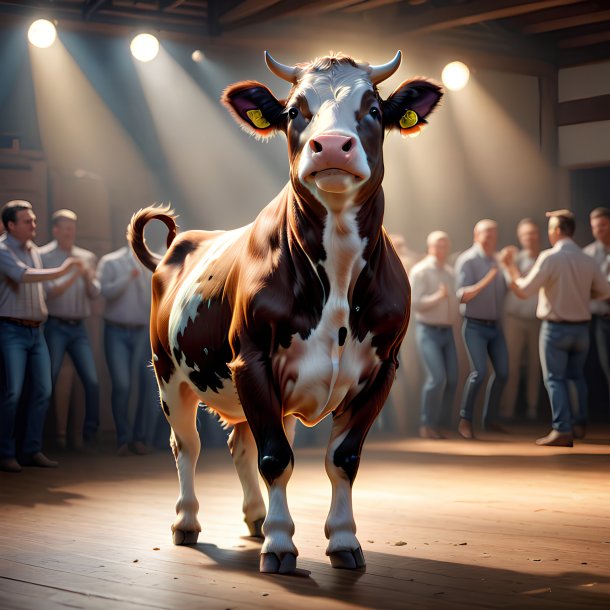 Foto de una vaca bailando