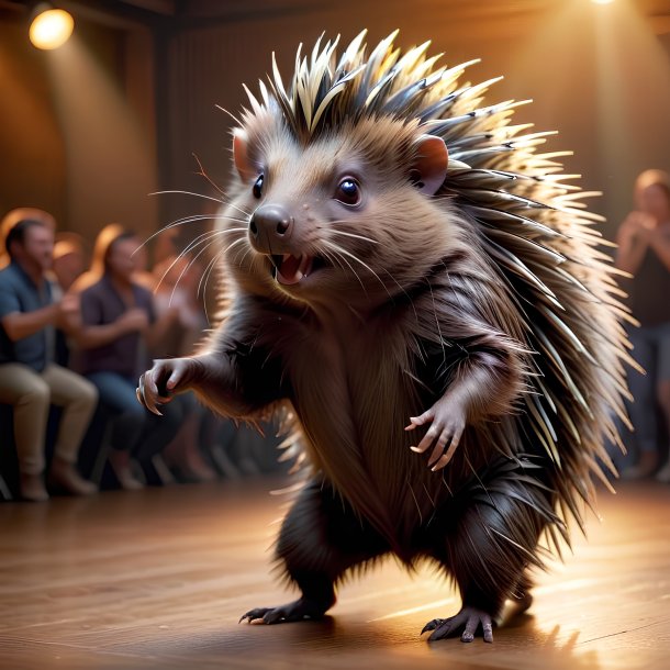 Imagem de um porcupine dançando