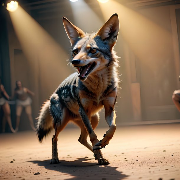 Picture of a dancing jackal