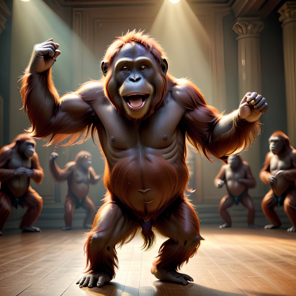 Imagen de un orangután bailarín