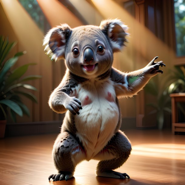 Foto de un koala que baila