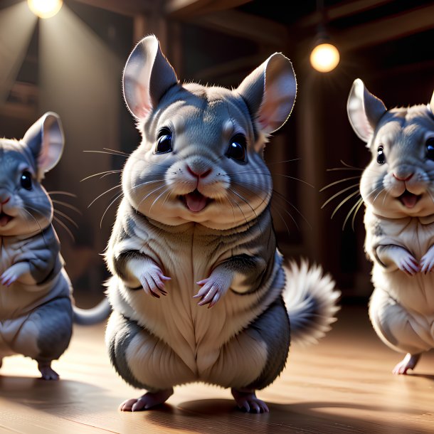 Foto de unas chinchillas bailando