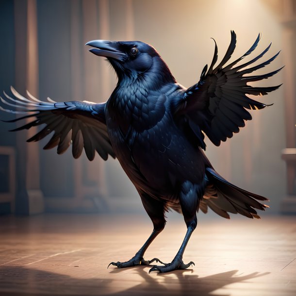Picture of a dancing crow