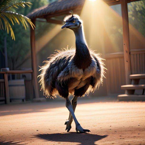 Foto de un emu bailarín