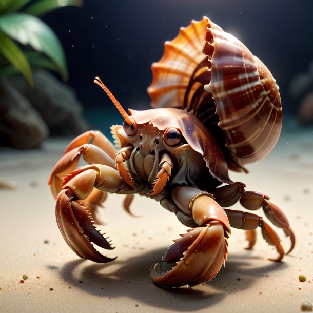 Picture of a dancing hermit crab