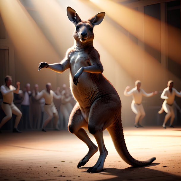 Picture of a dancing kangaroo