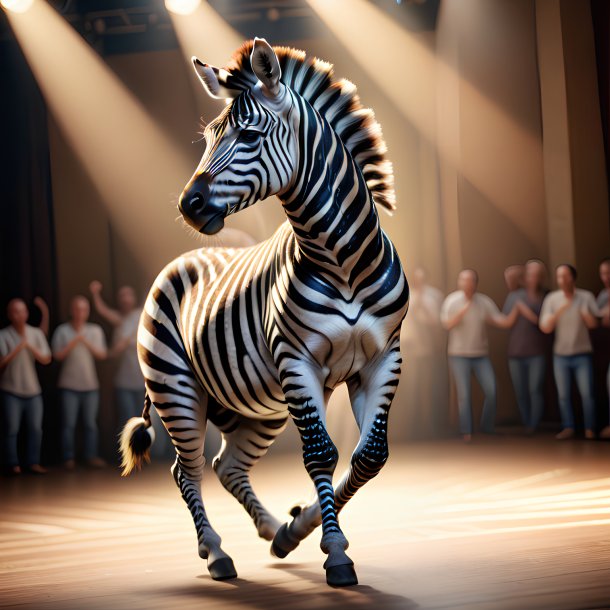 Imagem de uma zebra dançante