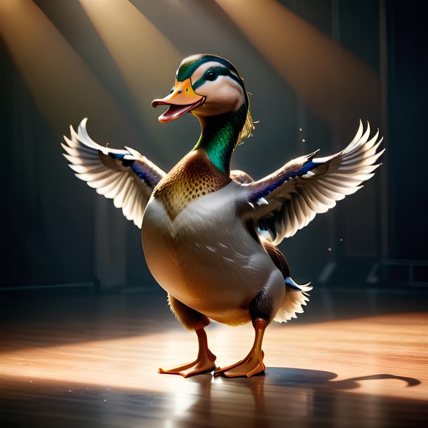 Picture of a dancing duck