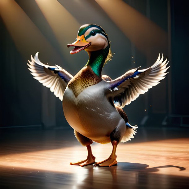 Foto de un pato bailarín