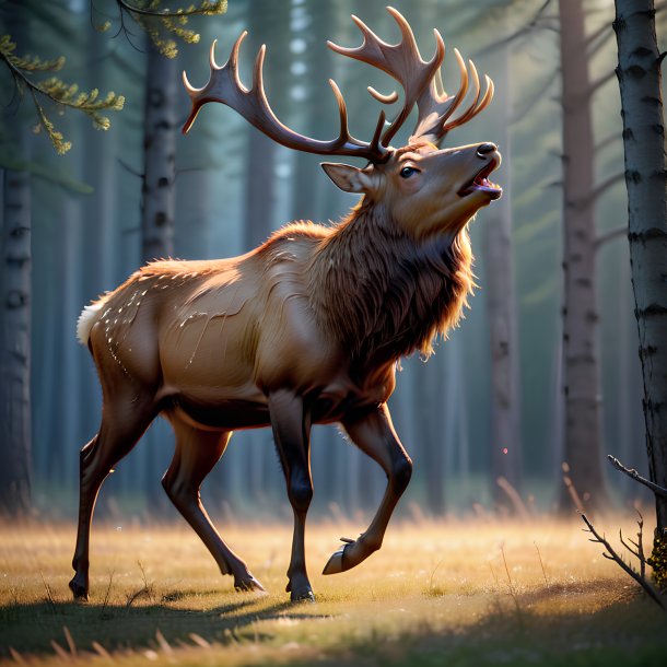 Picture of a dancing elk