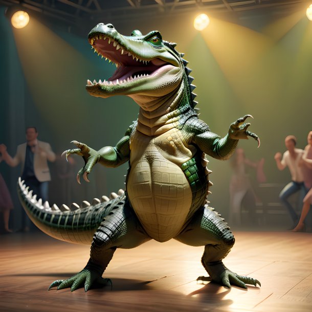 Picture of a dancing crocodile