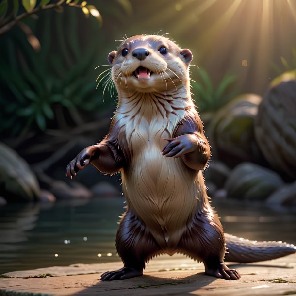 Picture of a dancing otter