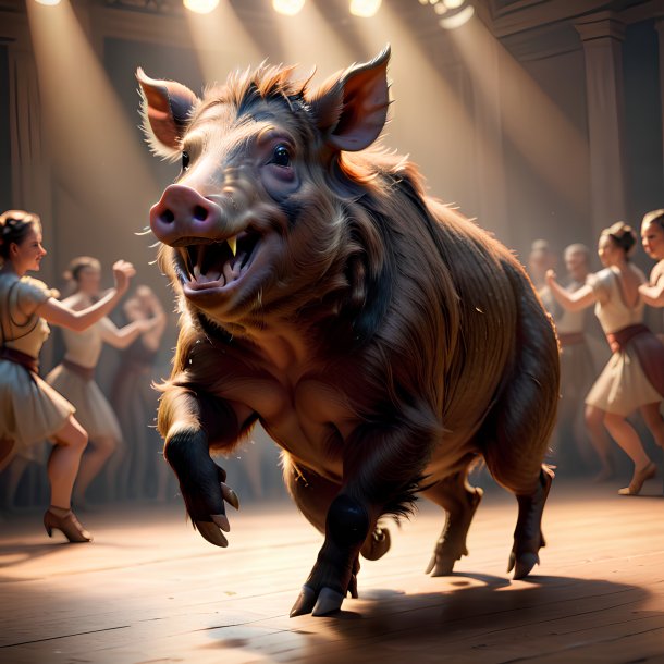 Picture of a dancing boar