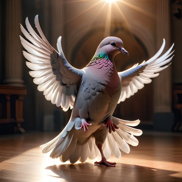 Picture of a dancing dove