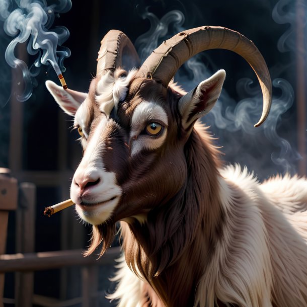 Picture of a smoking goat