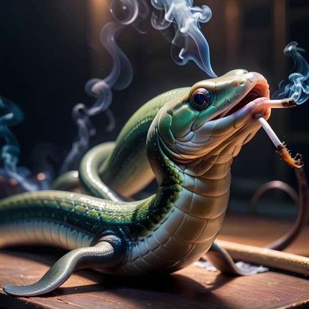 Picture of a smoking eel