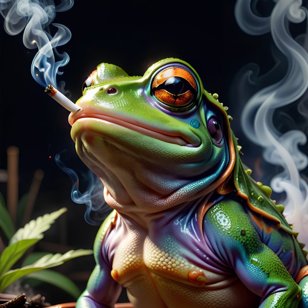 Picture of a smoking frog
