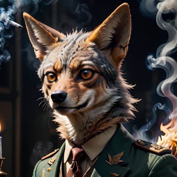 Picture of a smoking jackal