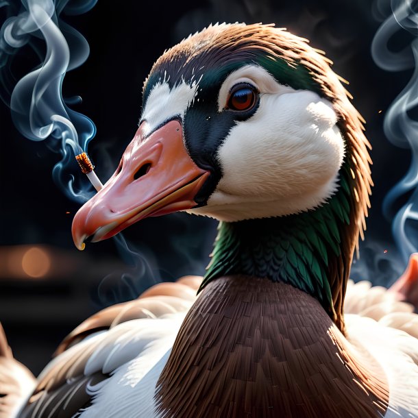 Picture of a smoking goose