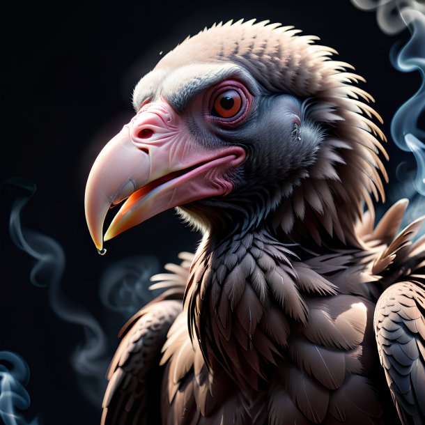 Picture of a smoking vulture