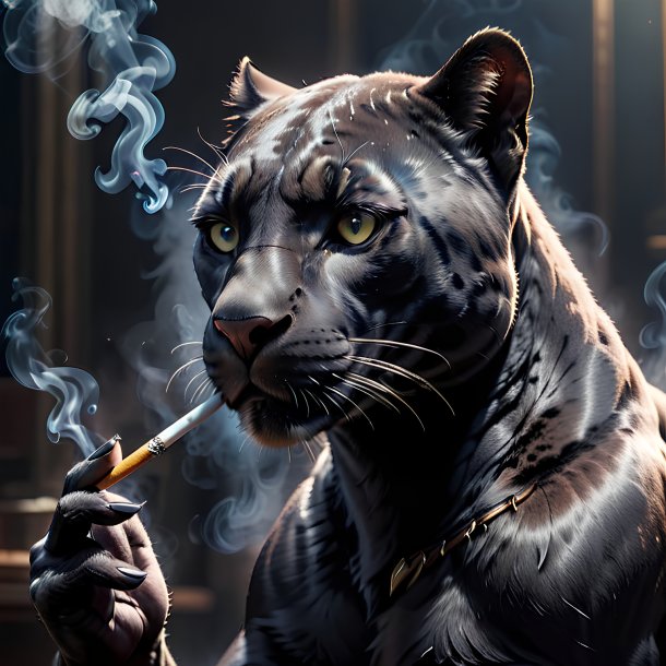 Picture of a smoking panther