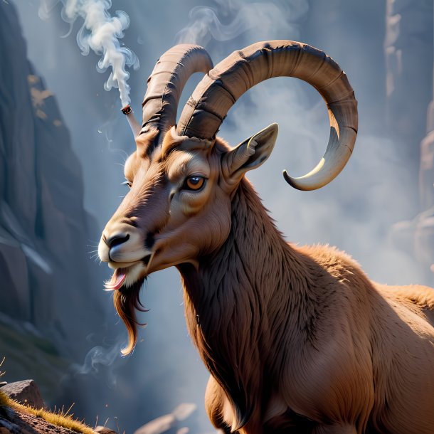 Picture of a smoking ibex