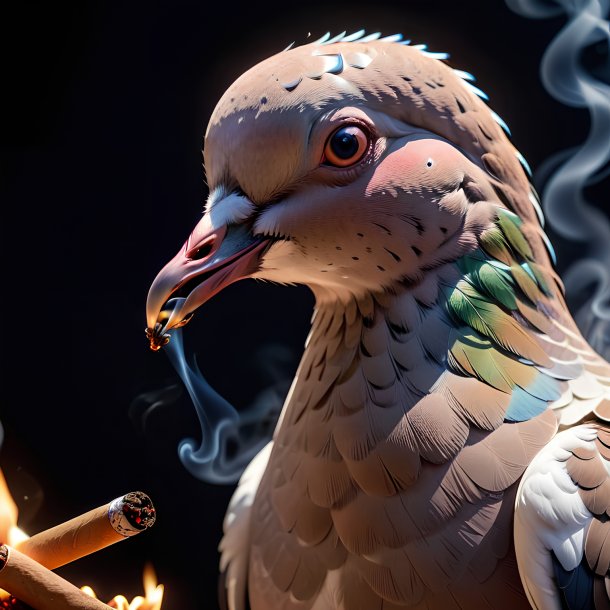 Picture of a smoking dove