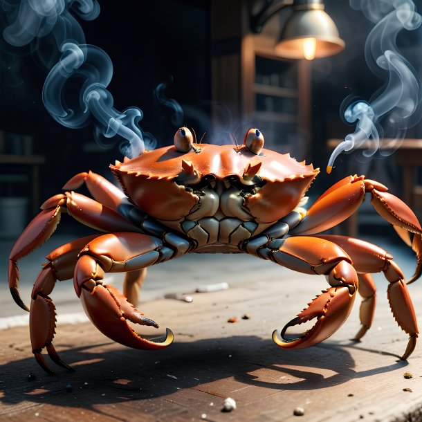 Image d'un crabe fumant