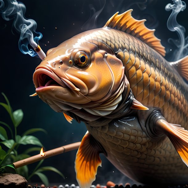 Picture of a smoking carp