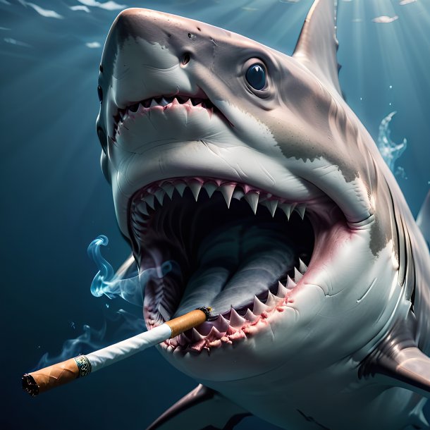 Picture of a smoking shark