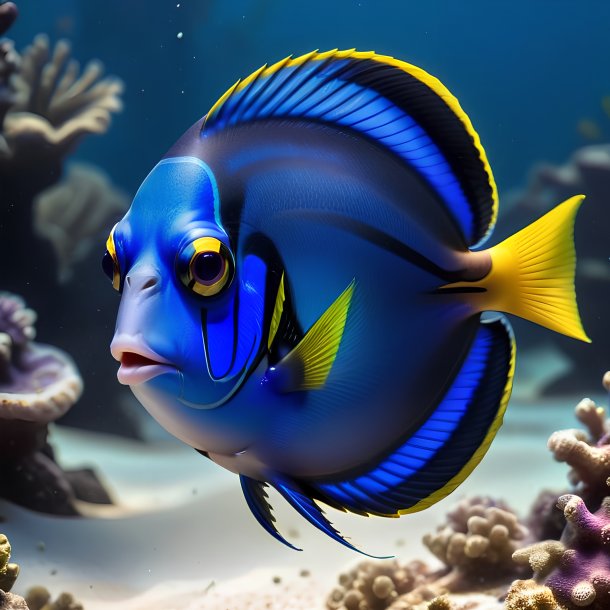 Picture of a smoking blue tang