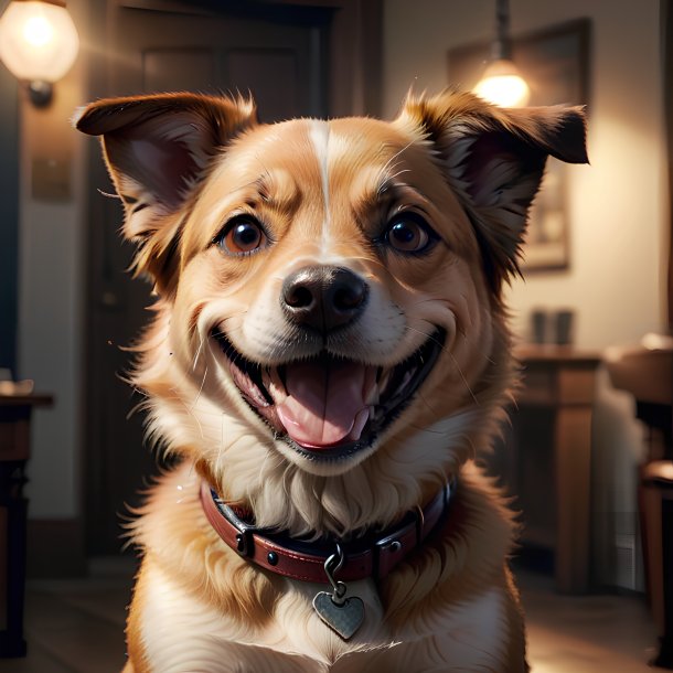 Imagem de um cão sorridente