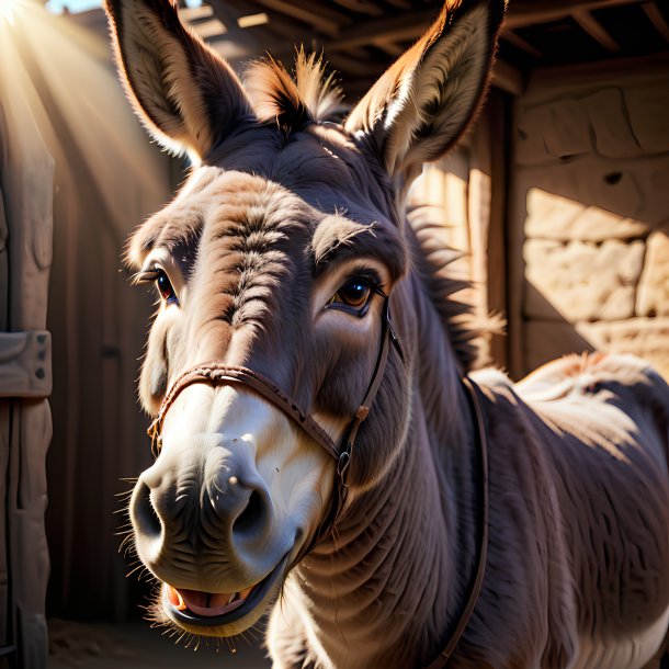 Foto de un burro sonriente