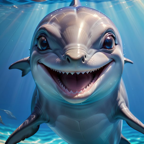 Picture of a smiling dolphin