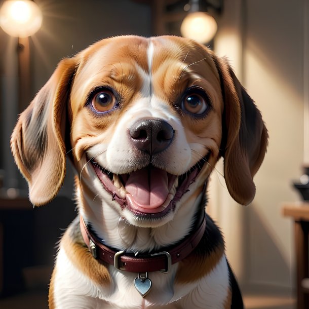 Imagen de un beagle sonriente