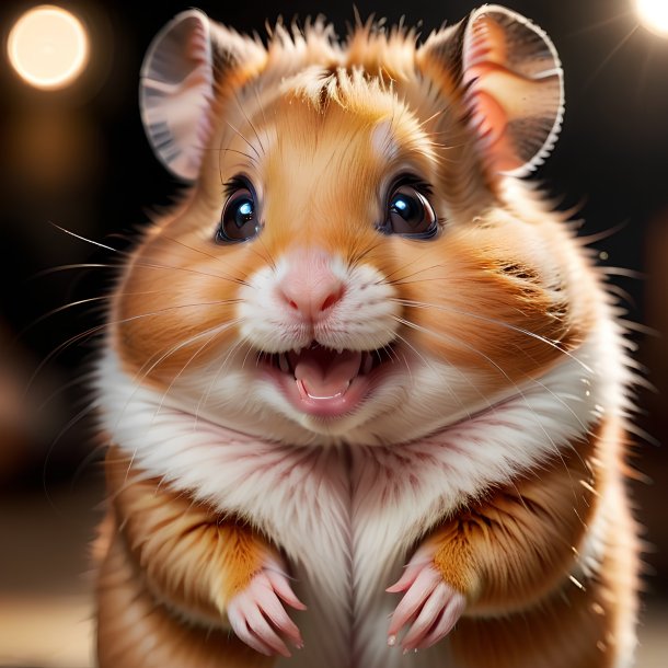 Photo d'un hamster souriant