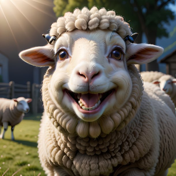 Picture of a smiling sheep