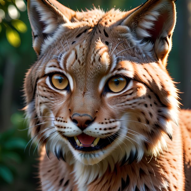 Picture of a smiling lynx